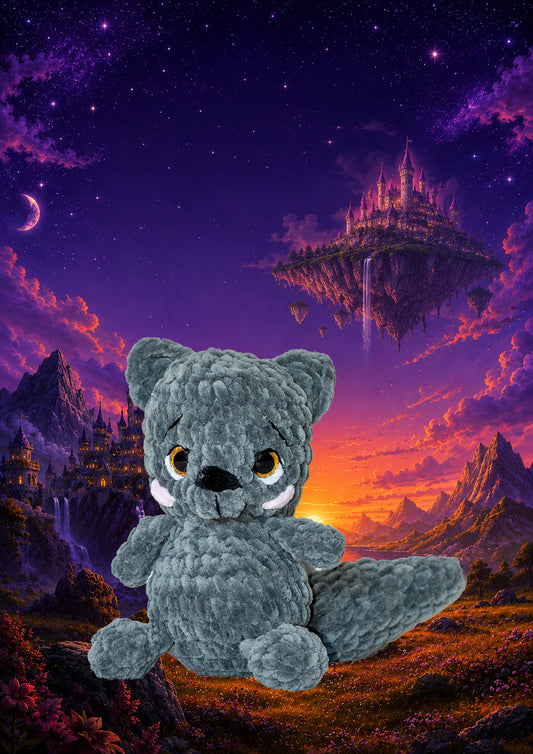 Scott le mini loup gris foncé