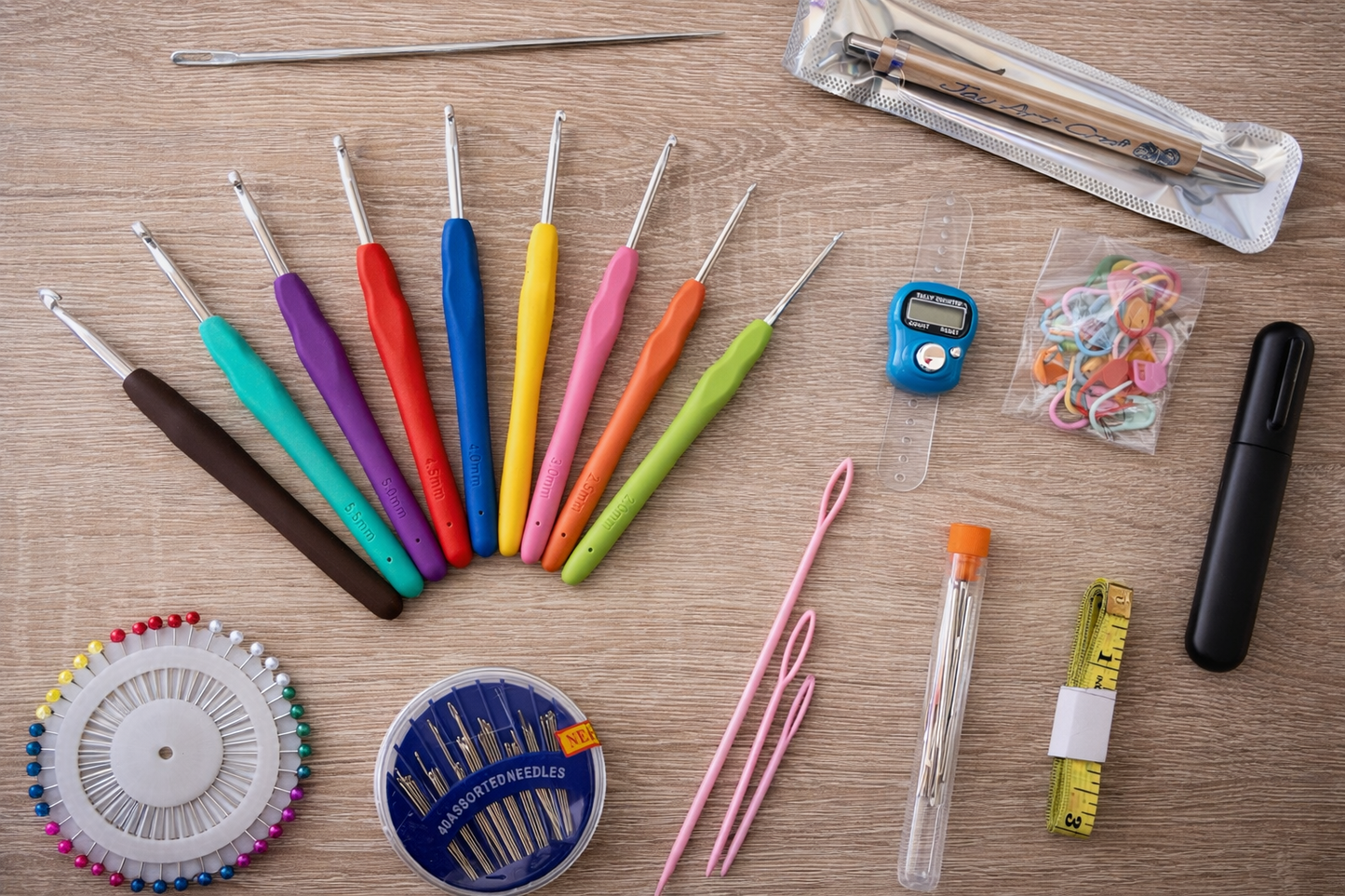 Trousse de crochet marron